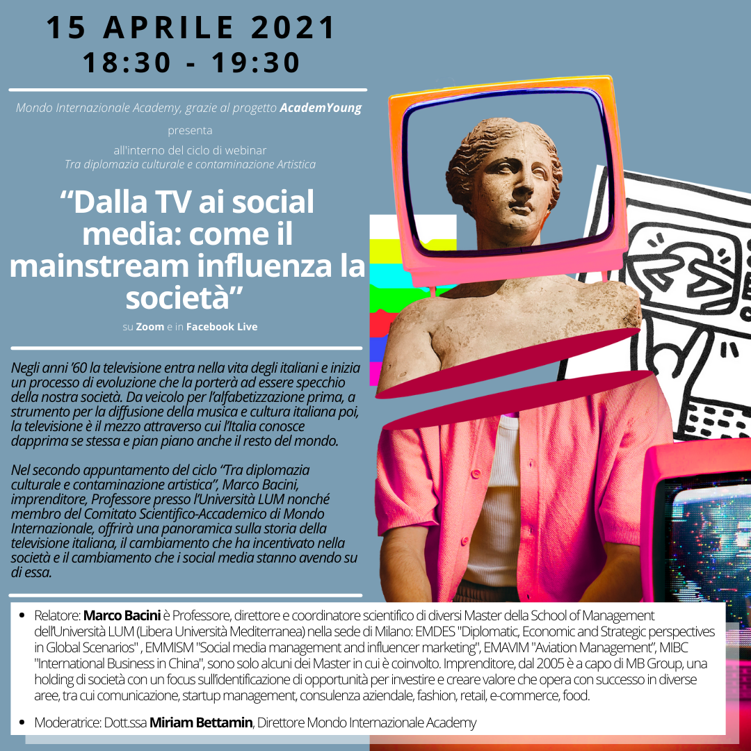 Dalla TV ai social media: come il mainstream influenza la società - 15 aprile 2021