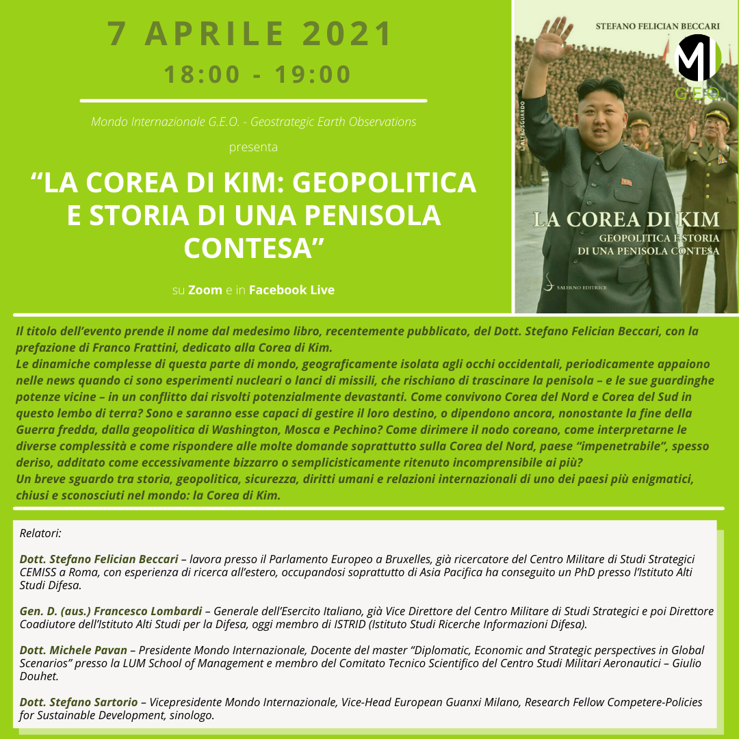 La Corea di Kim: geopolitica e storia di una penisola contesa - 7 aprile 2021
