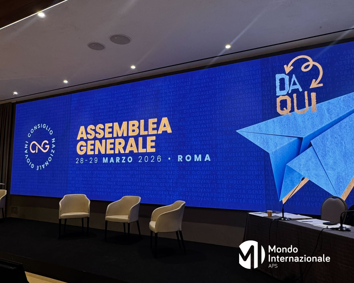 Mondo Internazionale APS at the General Assembly of the National Youth Council