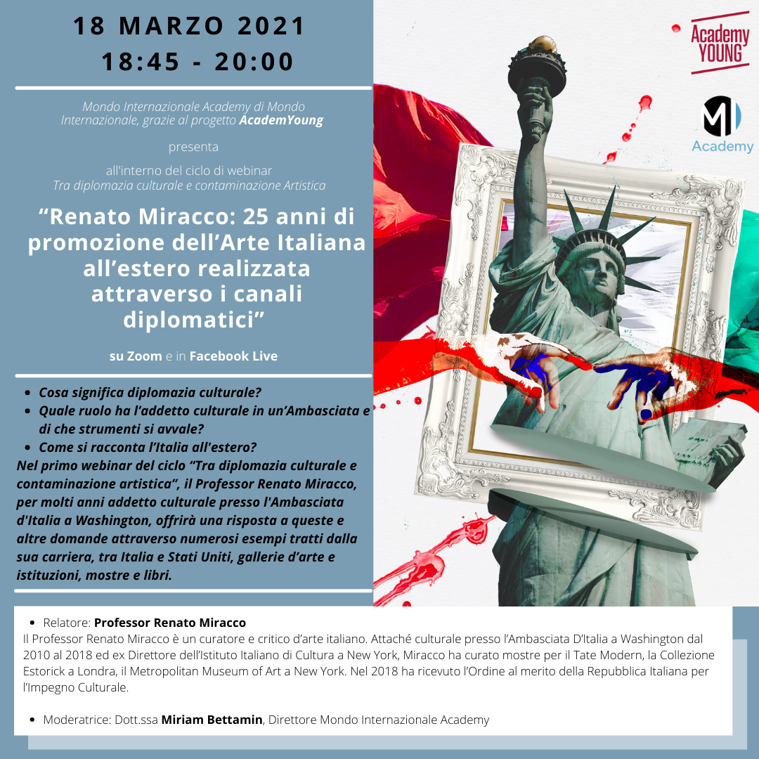 Renato Miracco: 25 anni di promozione dell’Arte Italiana all’estero realizzata attraverso i canali diplomatici - 18 marzo 2021