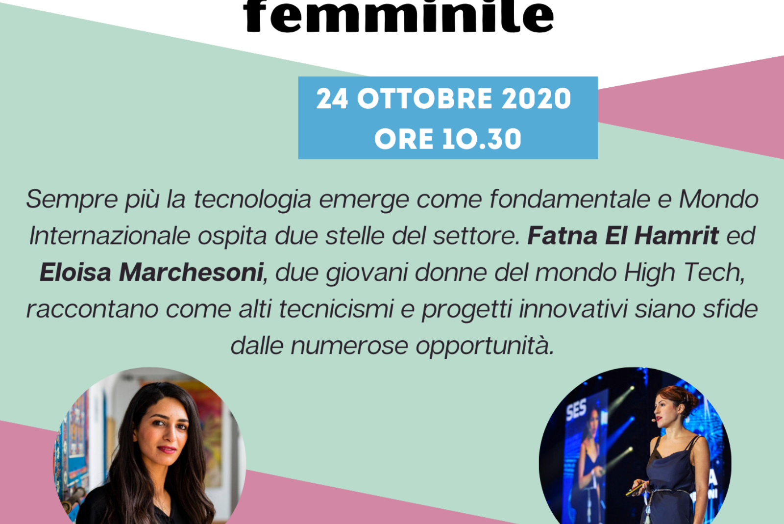 Una rivoluzione tecnologica tutta al femminile - 24 ottobre 2020
