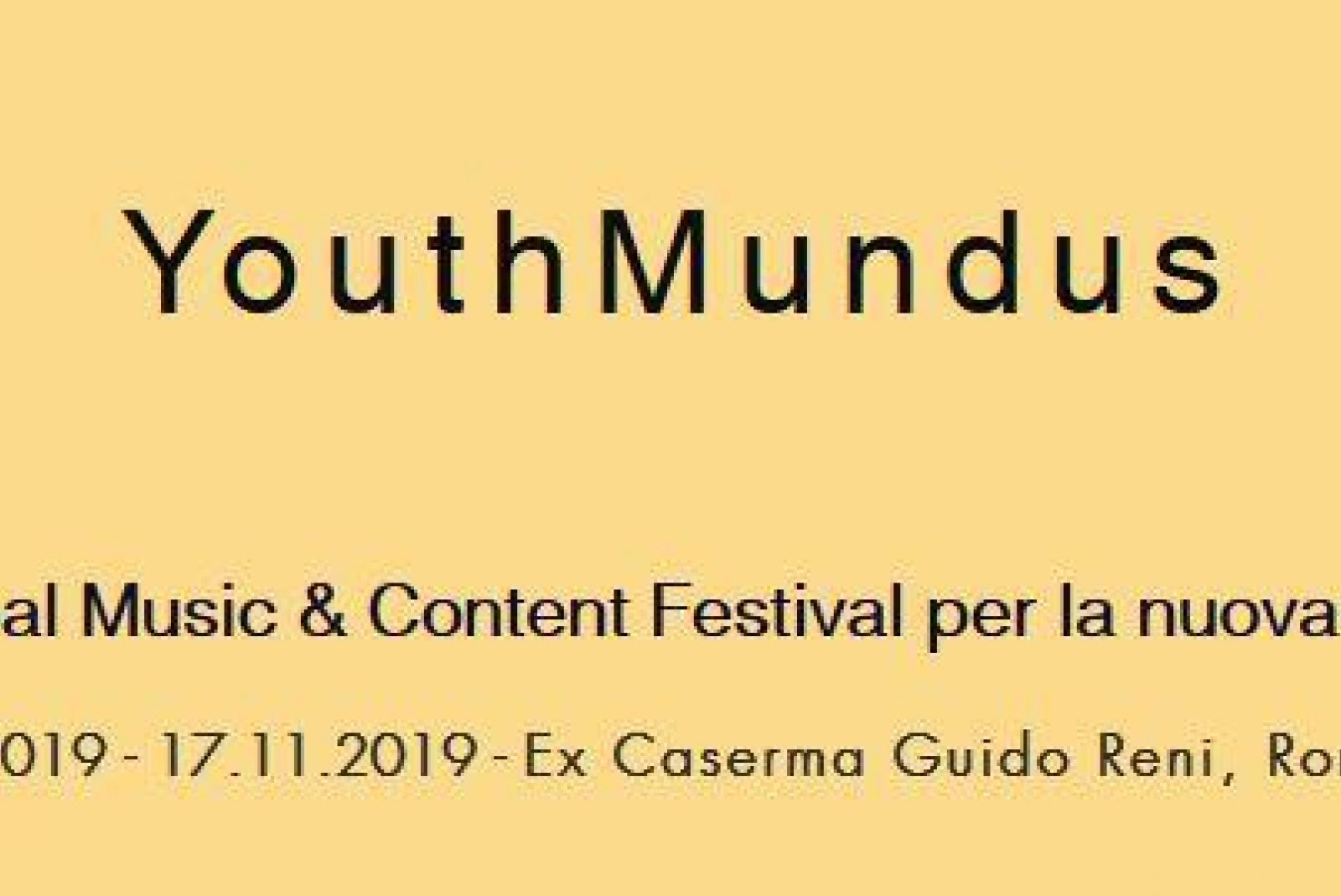 Youth Mundus, 14-17 Novembre 2019